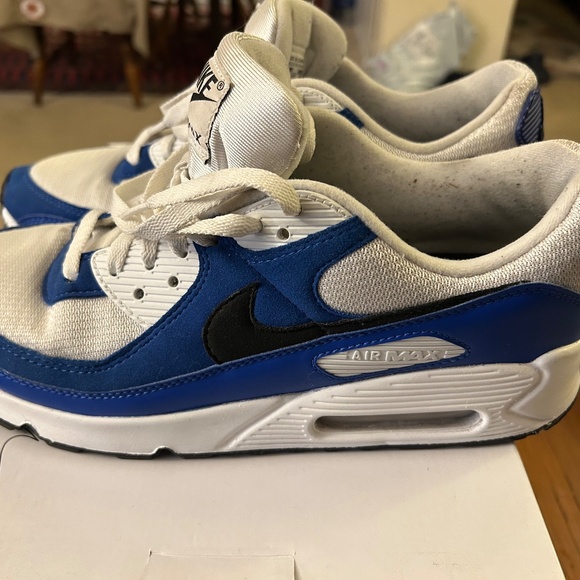 Men’s Nike Air Max 90 Blue/White - Picture 3 of 7